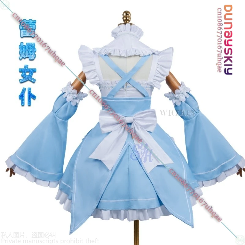 {SAIKOU}Anime Re:Life In A Different World From Zero Cosplay Rem Costume Kawaii Aqua Lace Neko Maid Furry Cat Earwear Halloween