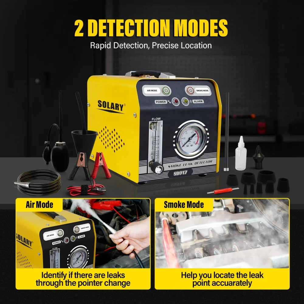 SD317 professional car leak detector 12v engine intake cooling pipe diagnostic tool EVAP machine 1-year warranty
