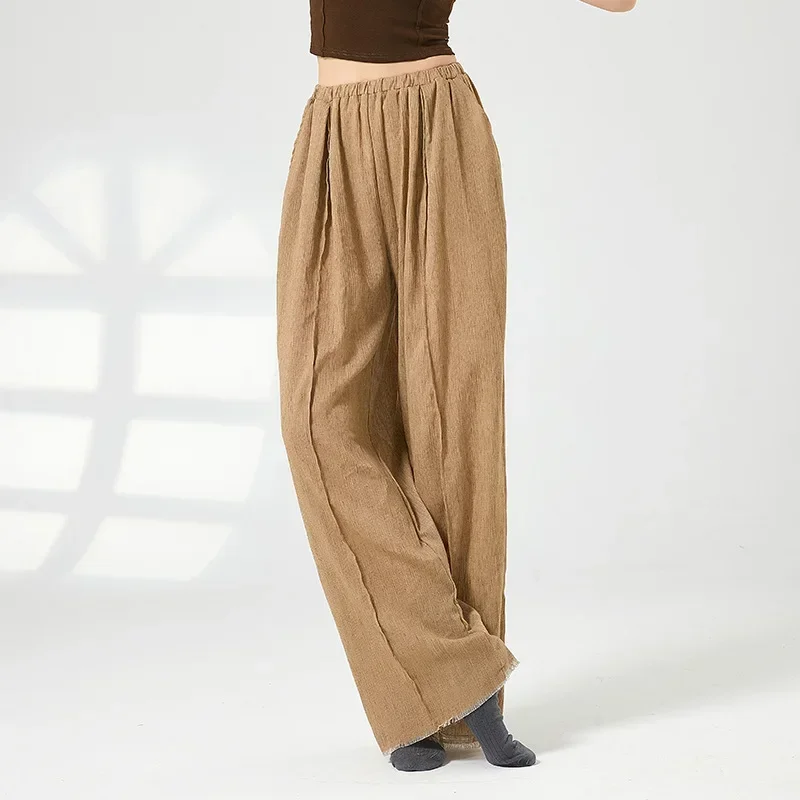 Moderne dansbroeken, oefenkleding, klassieke danskleding, rechte damesbroeken met wijde pijpen, Chinese dans