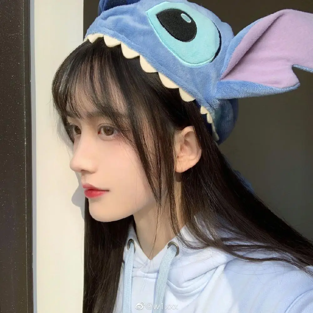 Kawaii Funny Stitch Cute Cartoon Plush Hat Toy Doll Headgear Cap Cosplay Costume Party Dress Up Photo Propnovelt Birthday Gift