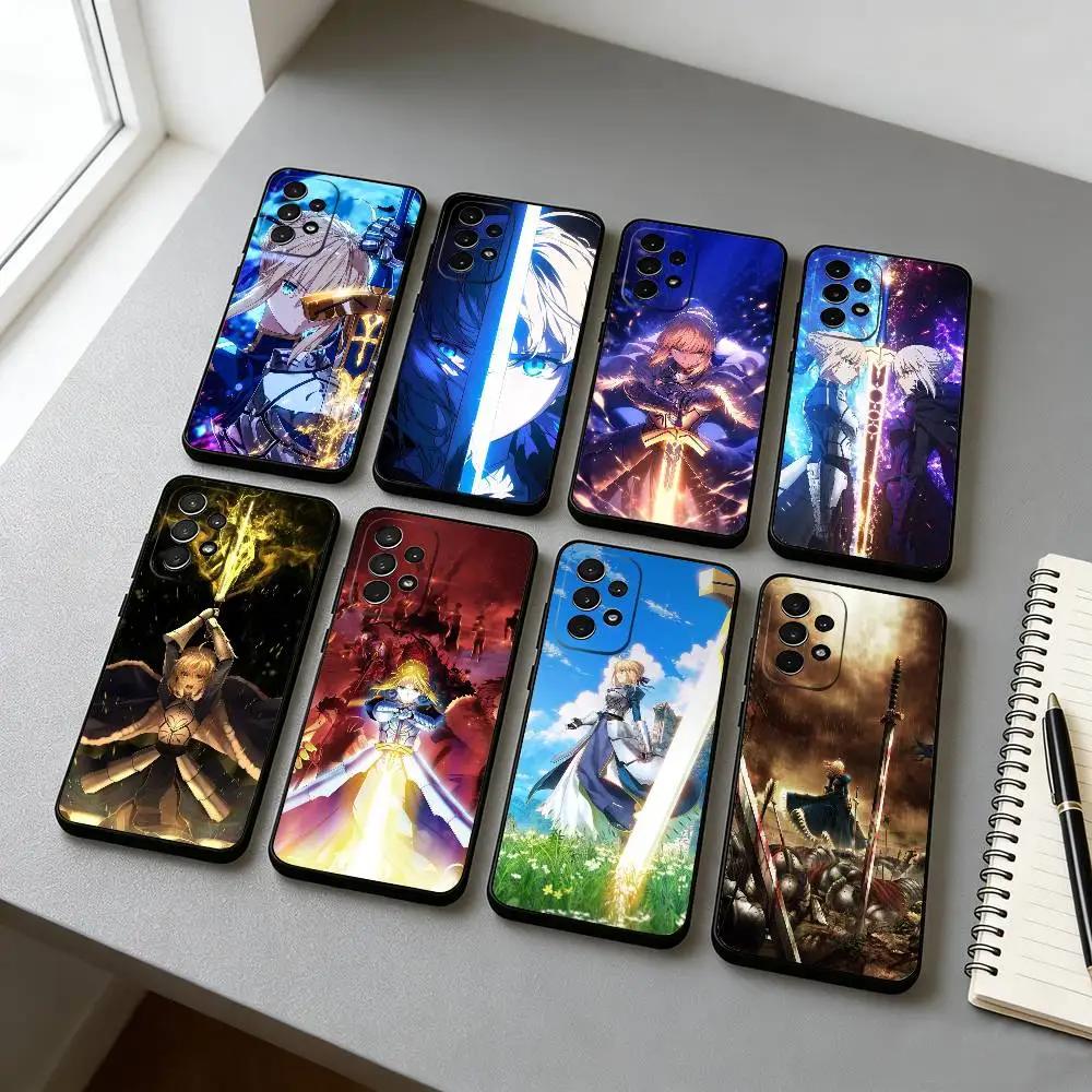 F-FGO S-Saber  Phone Case For Samsung S25,S24,S21,S22,S23,S30,Ultra,S20,Plus,Fe,Soft Silicone Black Cover