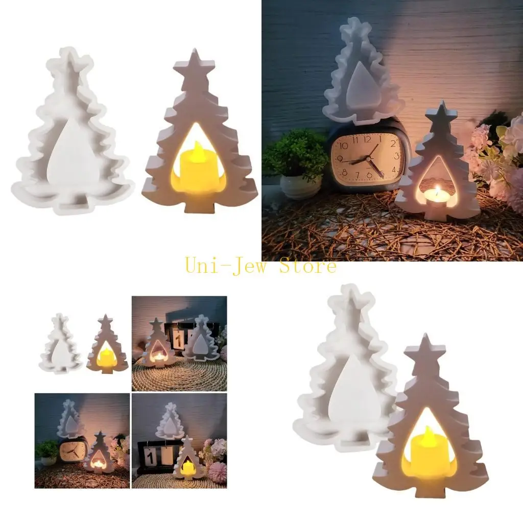 40GB Silicone Bracket Molds Tealight Holder Molds Christmas Tree