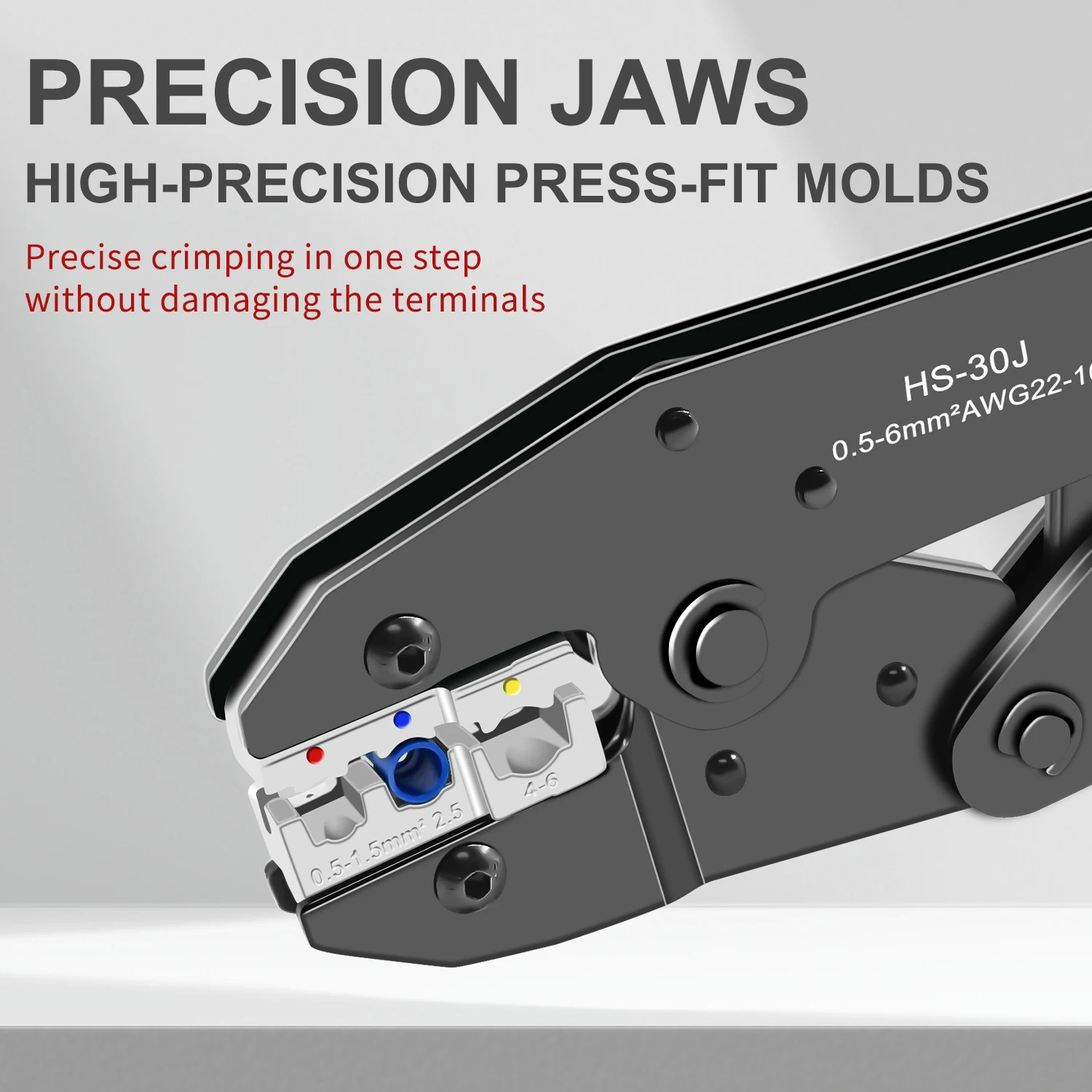Imagem -04 - Ratcheting Fio Crimper Alicadores Grupo Kit de Ferramentas Handcrimping Multifuncional Mandíbulas para 03b 10n 10wf 35wf Hs30j
