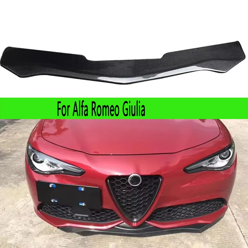 

For Alfa Romeo Giulia Carbon Fiber Front lip Car Front Bumper Diverter Spoiler Diffuser chin Auto parts body kit