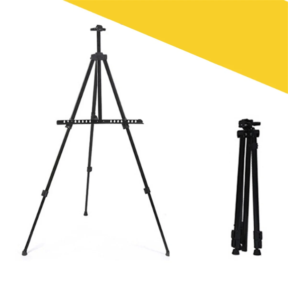 1.6m Tripod Display Rack Travel Painting Easel Telescopic Folding Portable Shelf for Outdoor Travelling Decoration B