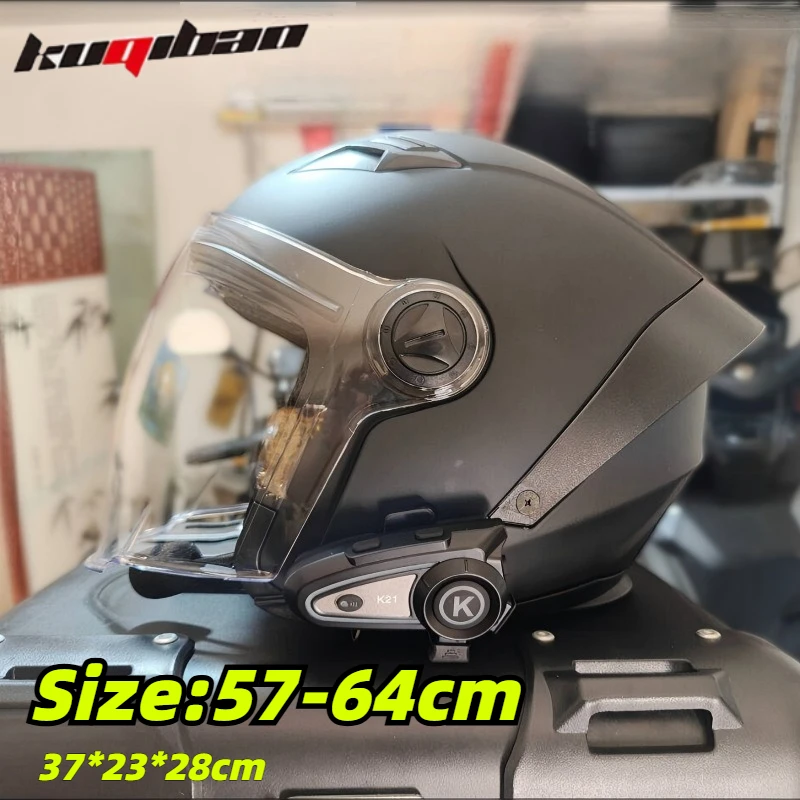 

Motorcycle Bluetooth Half Helmet Dual Visor Summer Electric Scooter Helmet Men Women Intercom Communication Safety Helmet