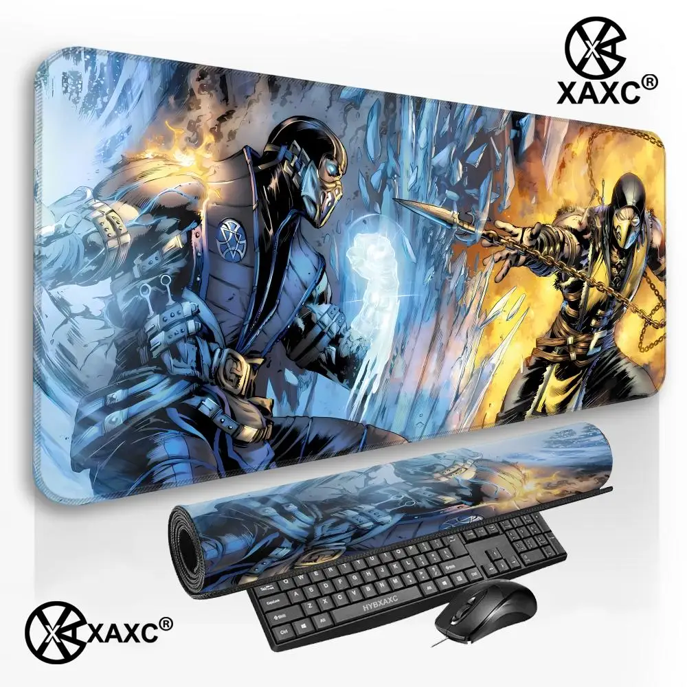 Xxl Large Anime Mouse Pad Gaming Accessories Desk M-Mortal Kombat Mouse Pad Gamer Desk Mat Keyboard