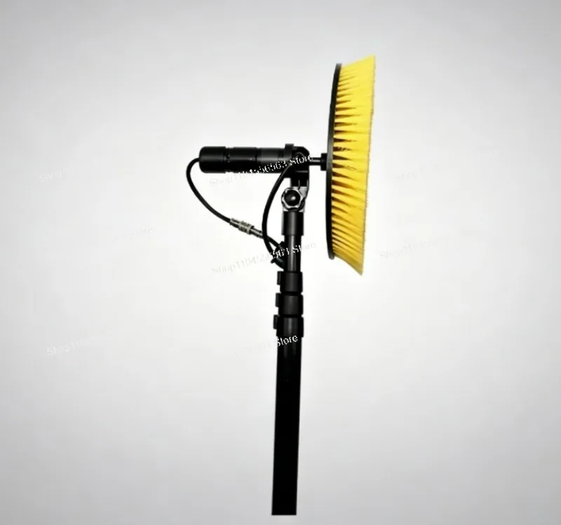 Electric Solar Panel Cleaning Equipment Single Rotating Brush, 24V DC 120-300W Telescopic Pole for PV Cleaning