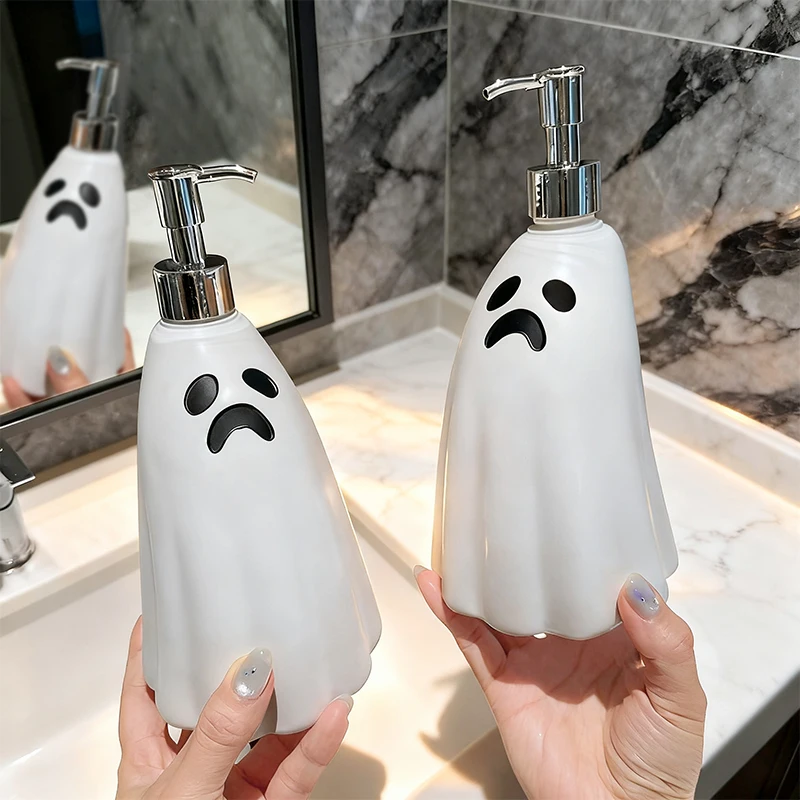 Creative Ghost Soap Bottle Press Ghost Model Hand Sanitizer Bottle Lotion Bottle Home Bathroom Decoration Ornament