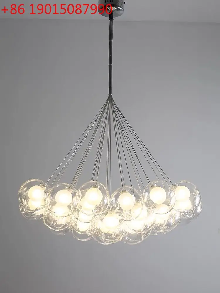 

Glass chandelier designer restaurant decorative lamp glass bubble ball medium ball chandelier