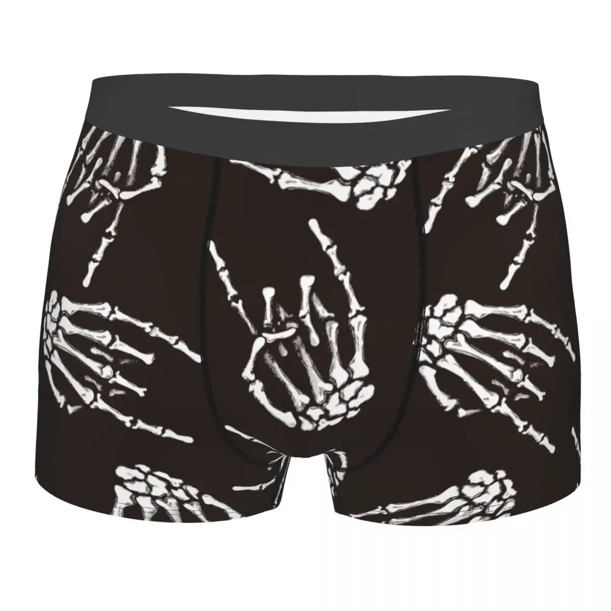 

Man Rock Skeleton of A Human Hand Underwear Fashion Boxer Briefs Shorts Panties Male Soft Underpants S-XXL