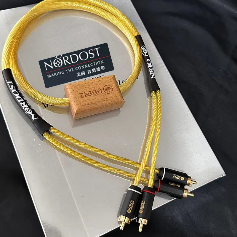 Nordost ODIN 2 Gold RCA audio cable ODIN Gold  Signal Cable Double Lotus Sterling Silver Audio Cable CD Amplifier Tube Cable