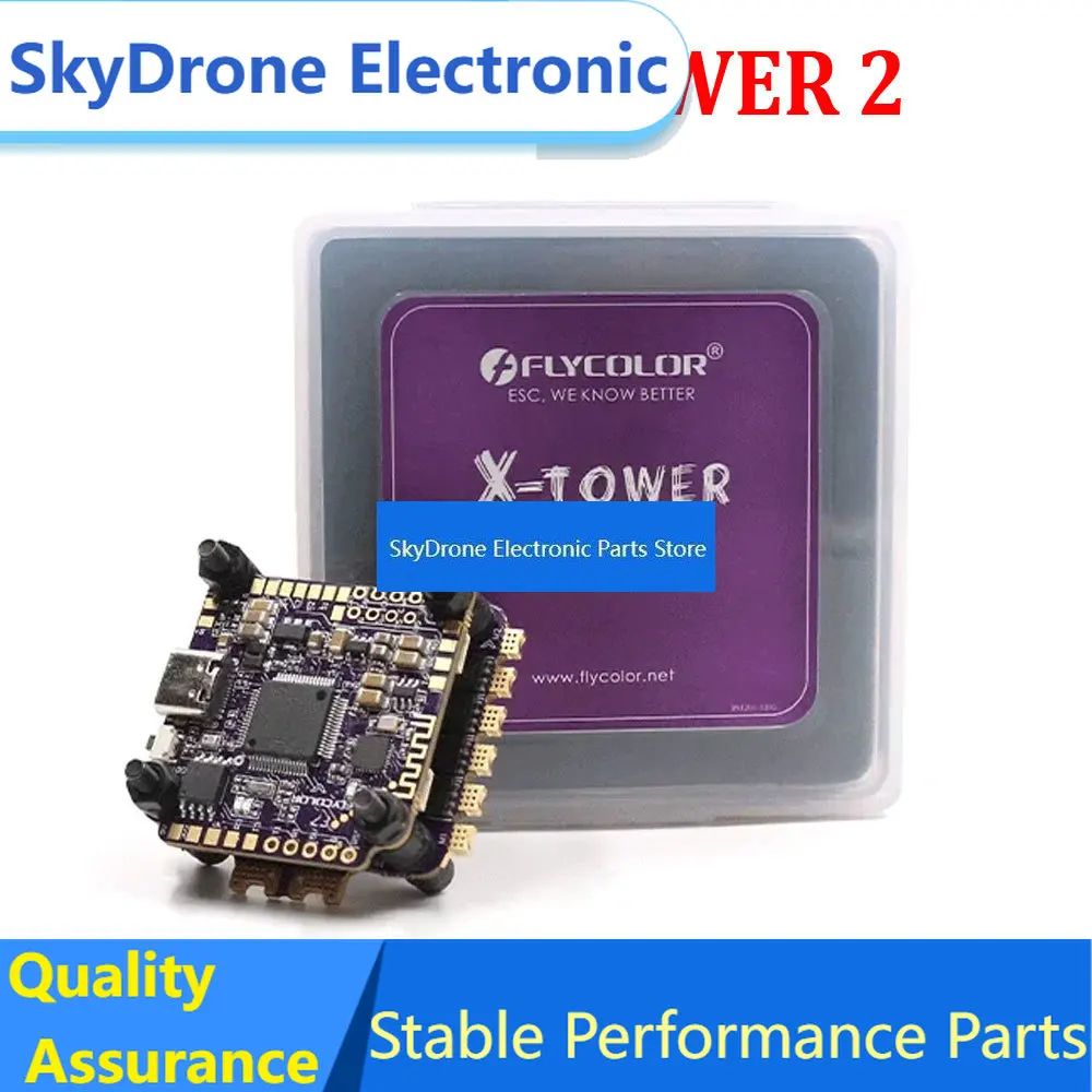 SkyDElHobbyFIy Flycolor X-TOWER 2 F7 60A 4 In 1 ESC Flying Tower/Stack FPV Bluetooth To Adjust Parameters LED Flight Control RC