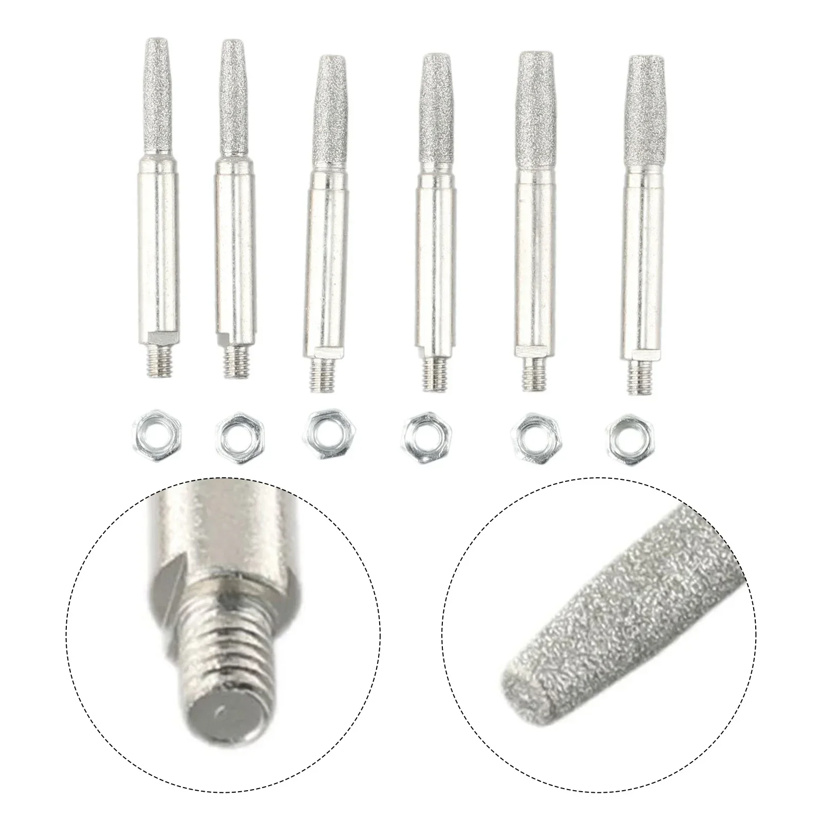 Practical Replacement High-Quality Materials Durable Grinding Head Hand Tools 4.0mm/5.0mm/6.0mm 50mm / 1.96Inch 6pcs Diamond Set