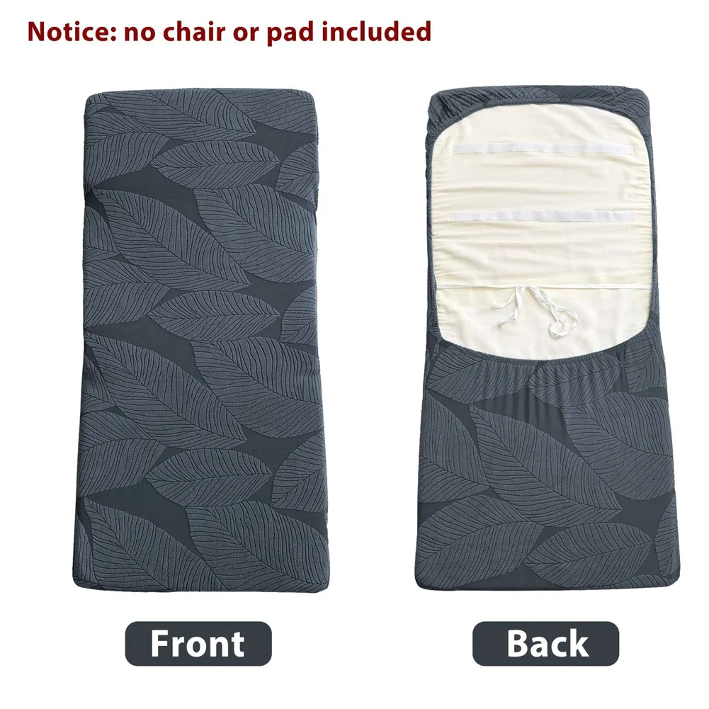 Jacquard Chair Cover Lounge Poang Chair Pad Slipcover Anti-Slip House Furniture Protector Decor for Living Room Blue
