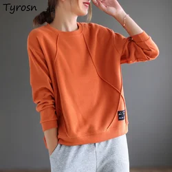 Hoodies Women Sweatshirts O-neck Autumn Winter Loose Soft Fashion Daily New Casual Korean Style Pullover Ladies Basic Sweatshirt