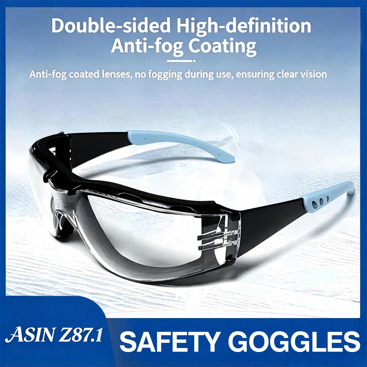Full-Frame Sponge Protective Safety Goggles – Anti-Splash, Dustproof, for Outdoor Cycling & Labor Protection HM17