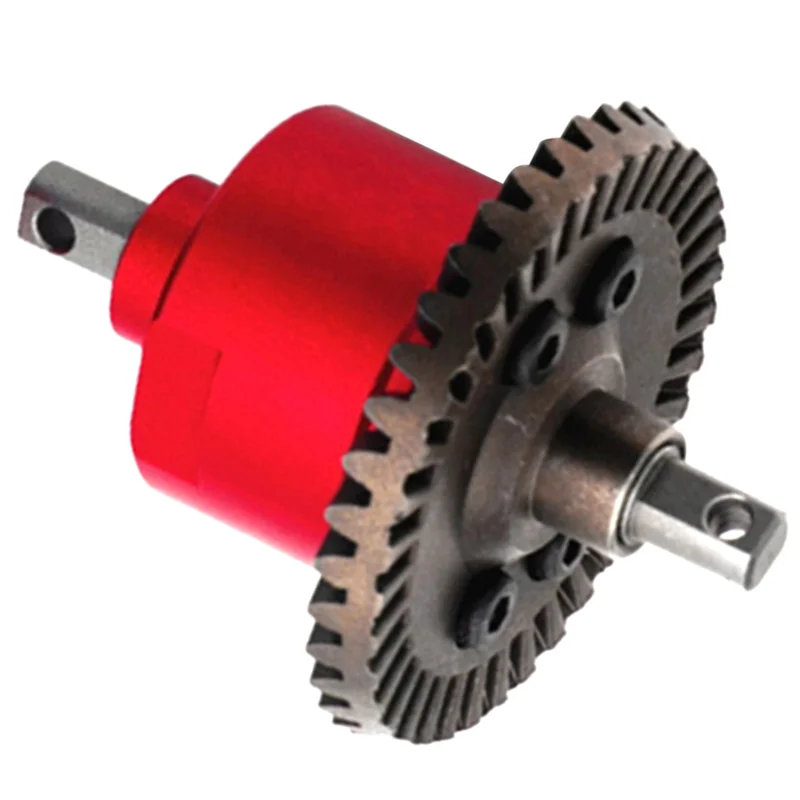 Todo o diferencial traseiro dianteiro de metal para traxxas slash 4x4 vxl stampede ferrugem remo hq727 1/10 rc peças de atualização do carro, vermelho