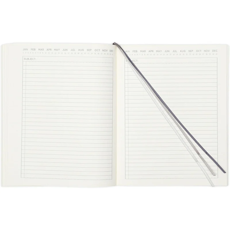 Issue Lavender and Periwinkle Planner Notebook No.3 Journal with Lined Pages, Elastic Closure, Pen Holder, and 3 Ribb