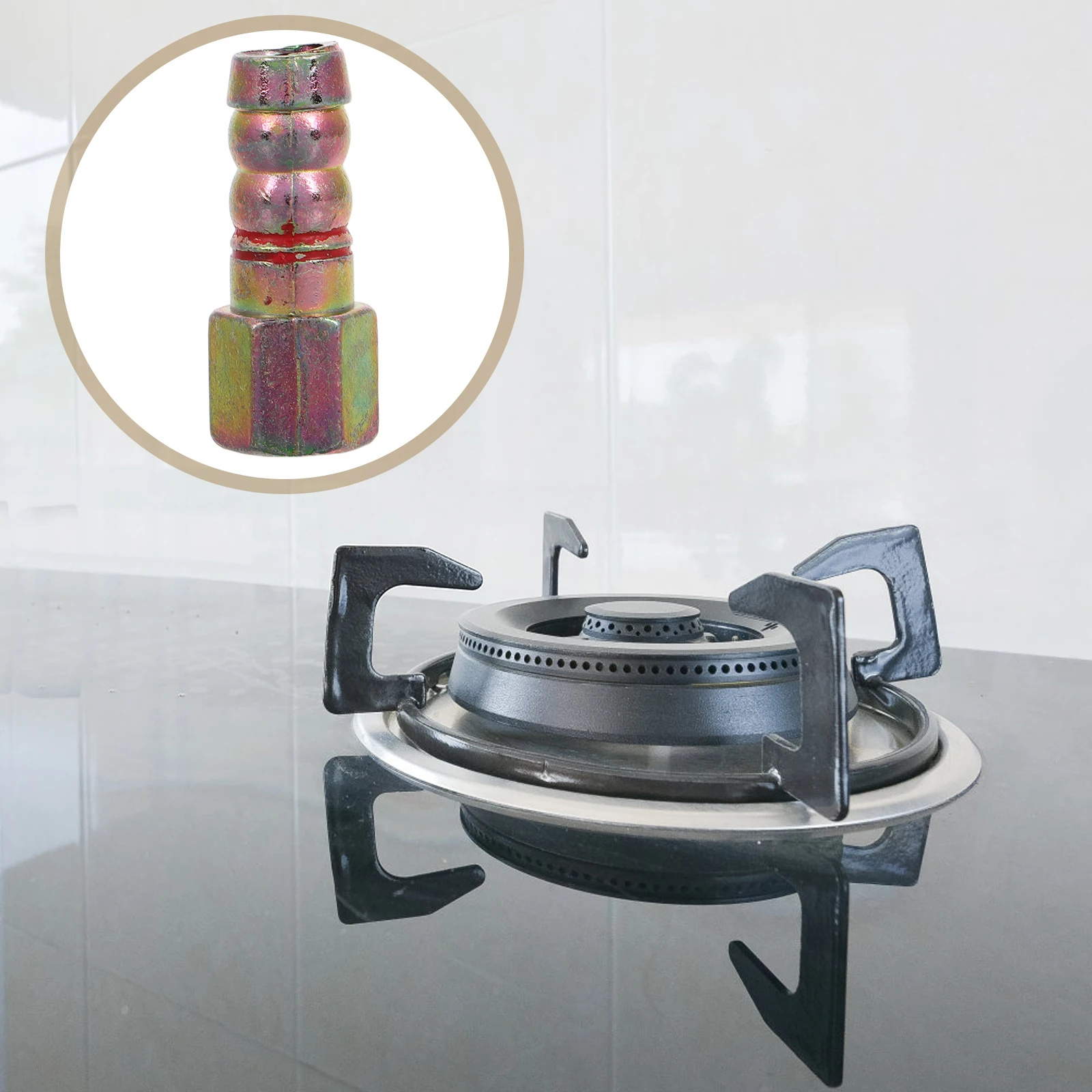 

Universal Gas Stove Connector Joint Pipe Adapter Fitting For Cooker Flexible Angle Metal Hydraulic Seal Safe Durable Easy