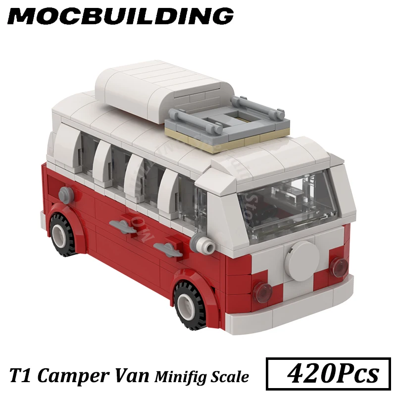 Camper Van City Car Vehicle MOC Building Blocks Bricks DIY Construction Toys Birthday Gifts Christmas Present