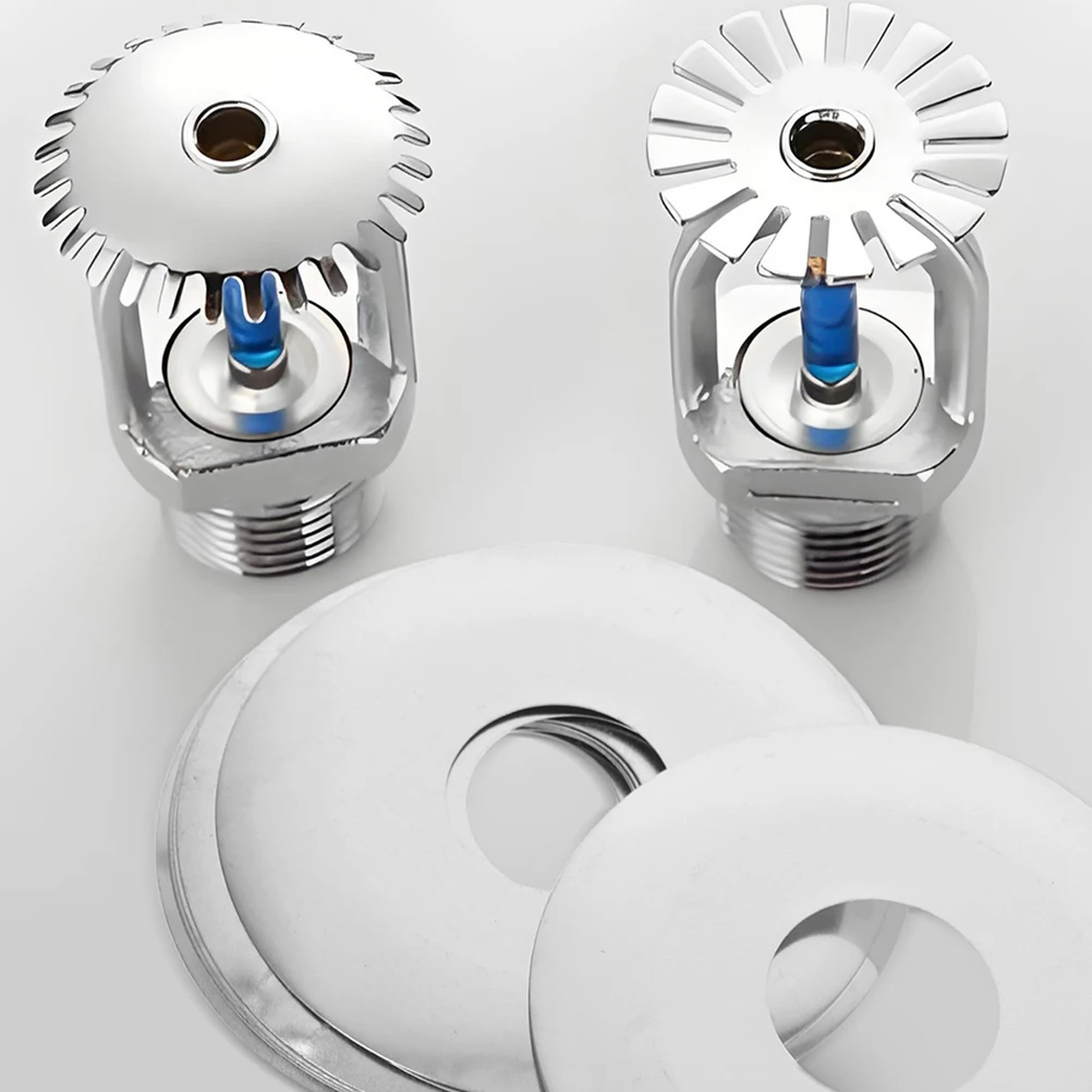 

10 pcs Single Disc Decorative Cover For Fire Sprinkler Head Stainless Steel Protective Plate Easy Install Sprinkler Guard Pipe
