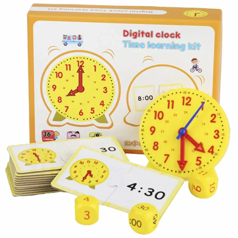 

Montessori Children Toys Clock Educational Hour Minute Second Cognition Matching Puzzle Kids Early Preschool Teaching Aid