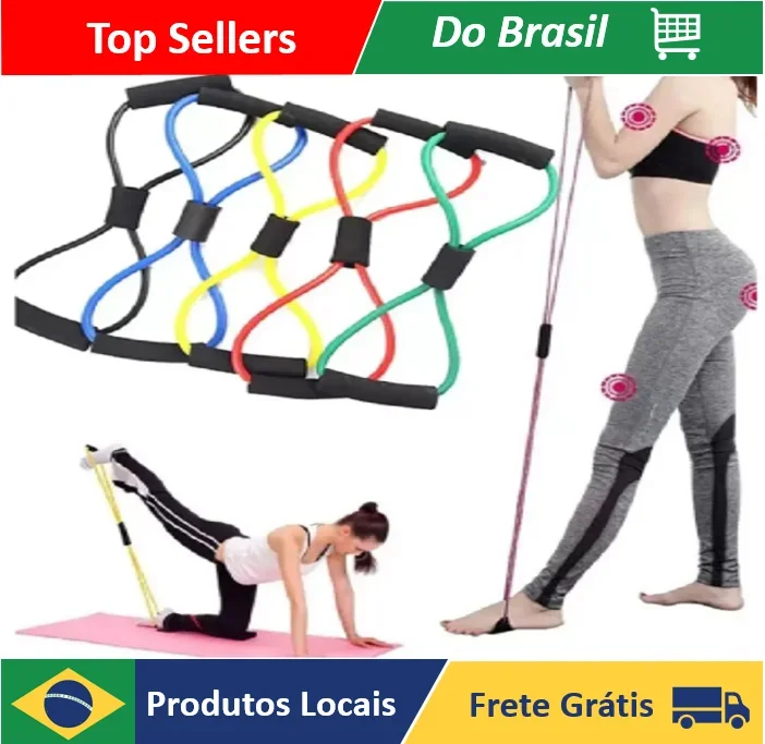 Elástico de Tensão Exercício Treino em Casa Ombro Braço Glúteos