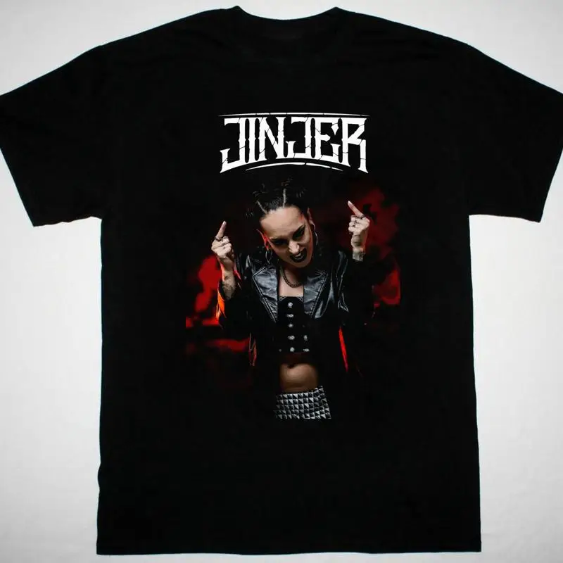 Tatiana Shmayluk Jinjer Band camiseta negra de manga corta de todas las tallas