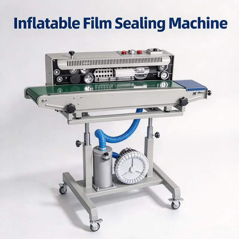 Continuous sealing machine fully automatic inflation Expanded Food Bag sealing machine Embossing Printing production date