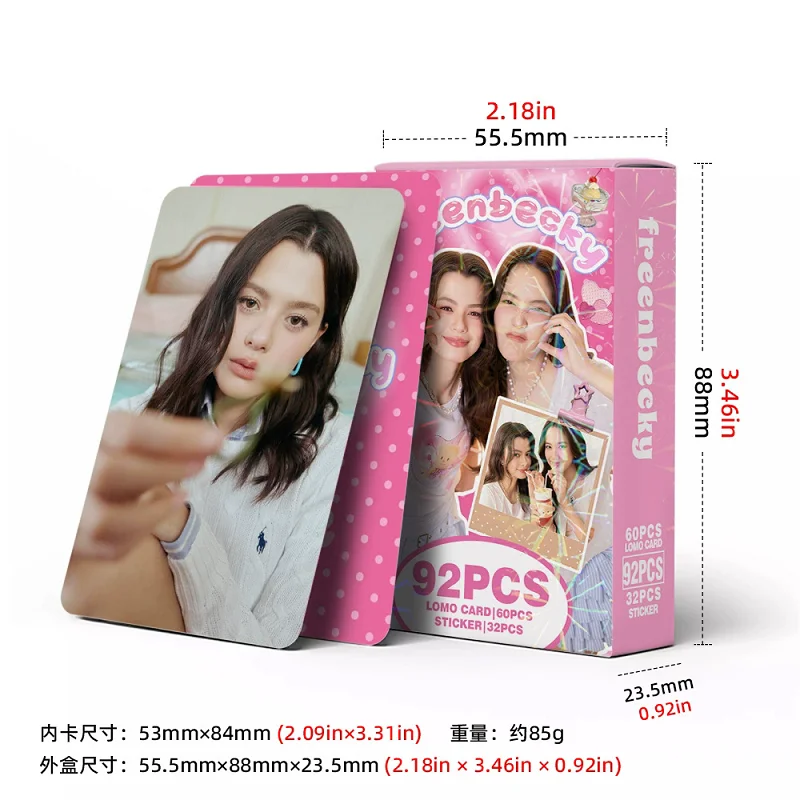 92PCS FreenBecky Lomo Cards Set Thai Star 60P Couple Photocards 32P Cute Stickers Idol Portrait Cards Fans Collection Gift image 2