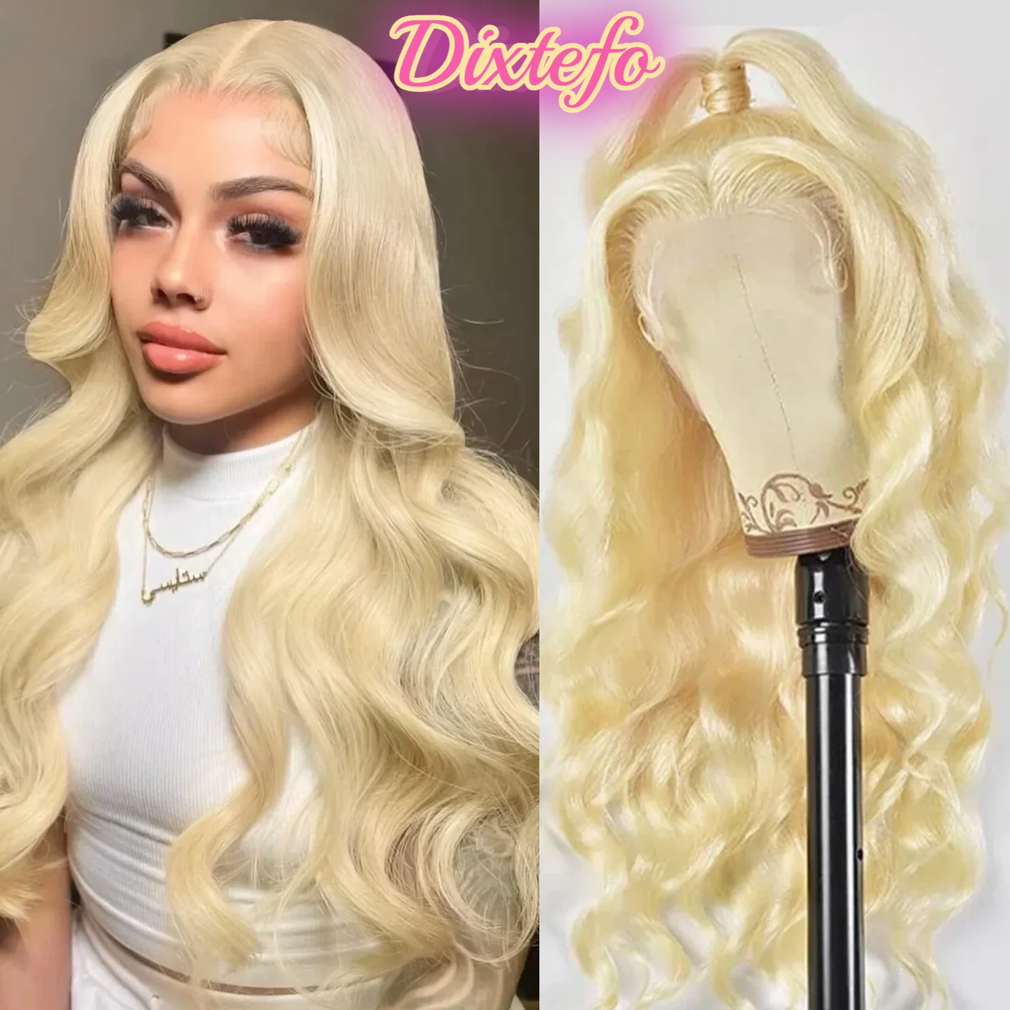 

Blonde 613 Body Wave Human Hair Wigs13x4 13X6 Hd Lace Frontal Wig 36 Inch Human Hair 200 Density Pre Plucked Brazilian Hair Wig