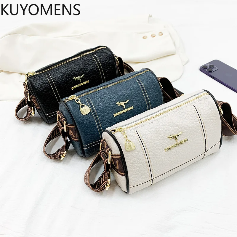 Women Genuine Leather Ladies Handbags Female Tote Sac High Quality Solid Color Genuine Leather Shoulder Crossbody Bags For