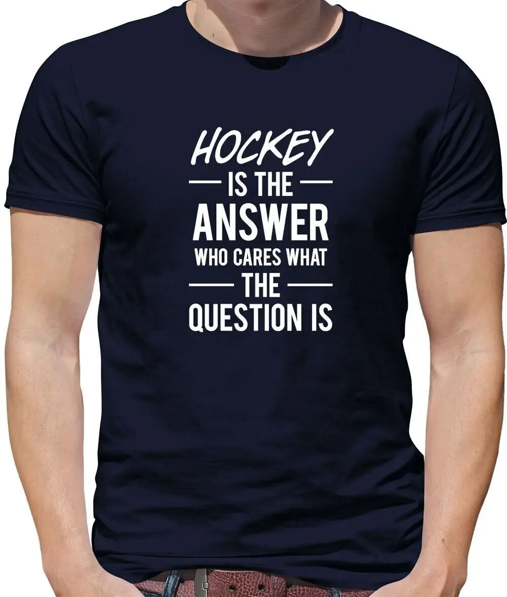 Hockey Is The Answer Who Cares Qu Question Es Camiseta Hombre Campo Hielo