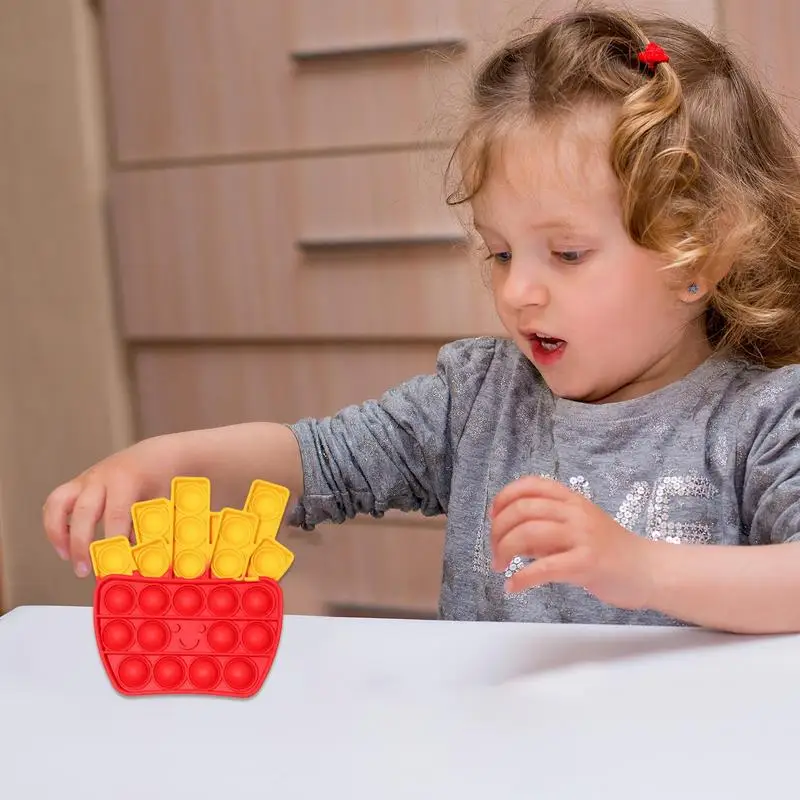 Zintuiglijke Bubble Popper Fidget Bubble Speelgoed voor kinderen Leuk multiplayer-spel Realistisch fastfoodontwerp Drukverlichtende activiteit