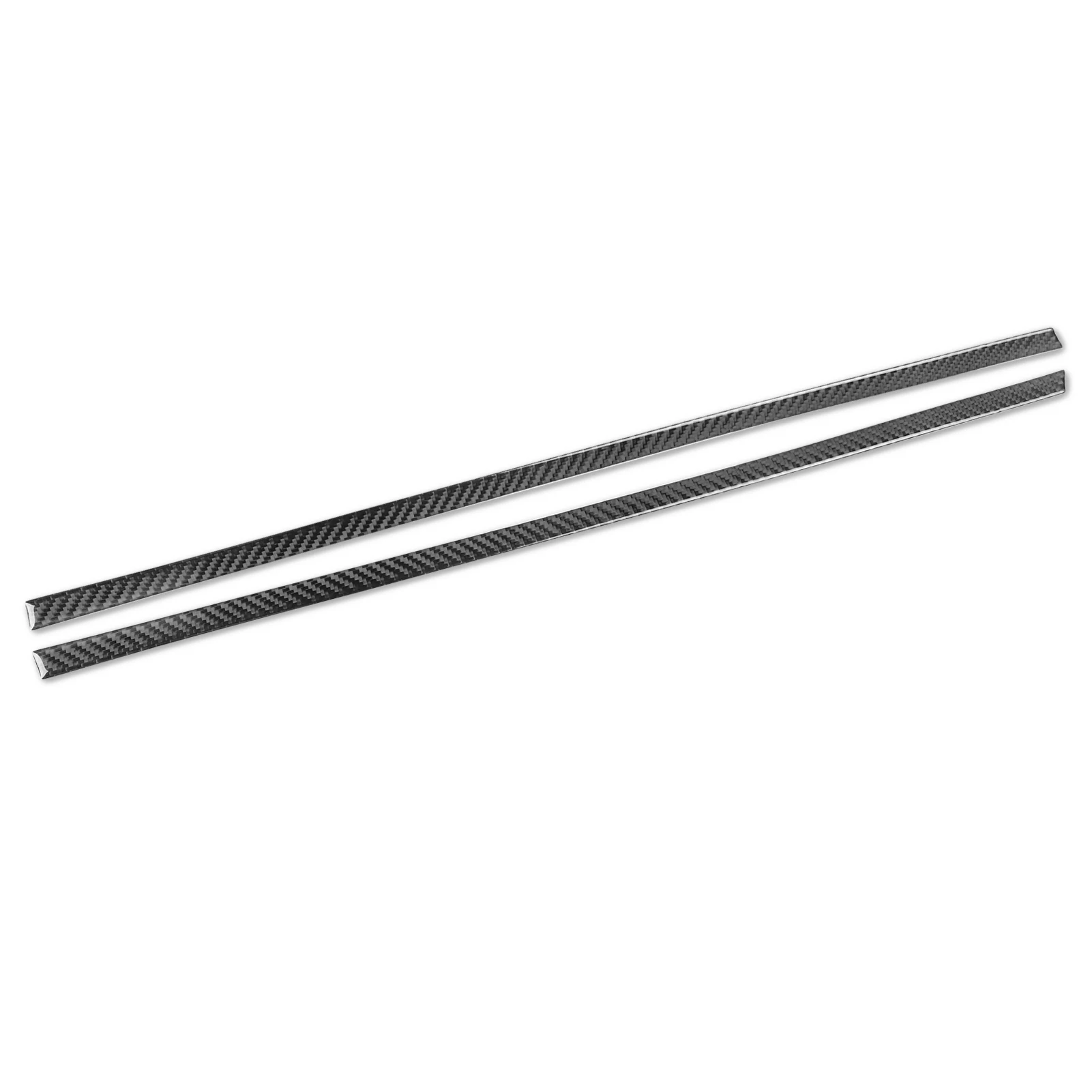 For Range Rover Evoque 2012-2018 Real Soft Carbon Fiber Car Exterior Front Door Side Body Molding Line Protector Trim 2Pcs