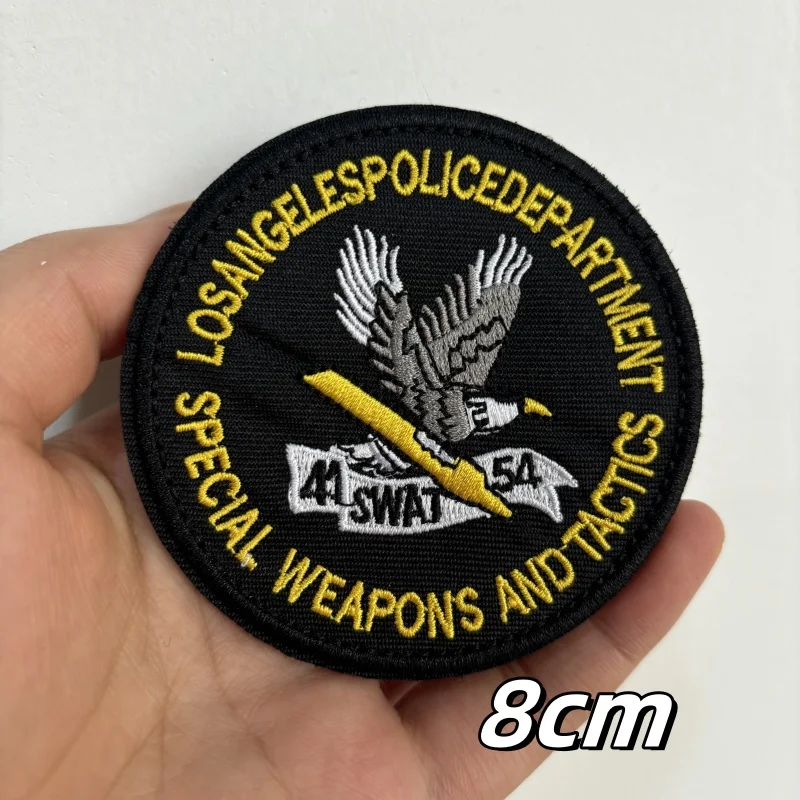 SWAT Morale Tactical Patches Embroidery Hook&Loop Patch Military HRT Investigation Badge Armband Backpack Stickers