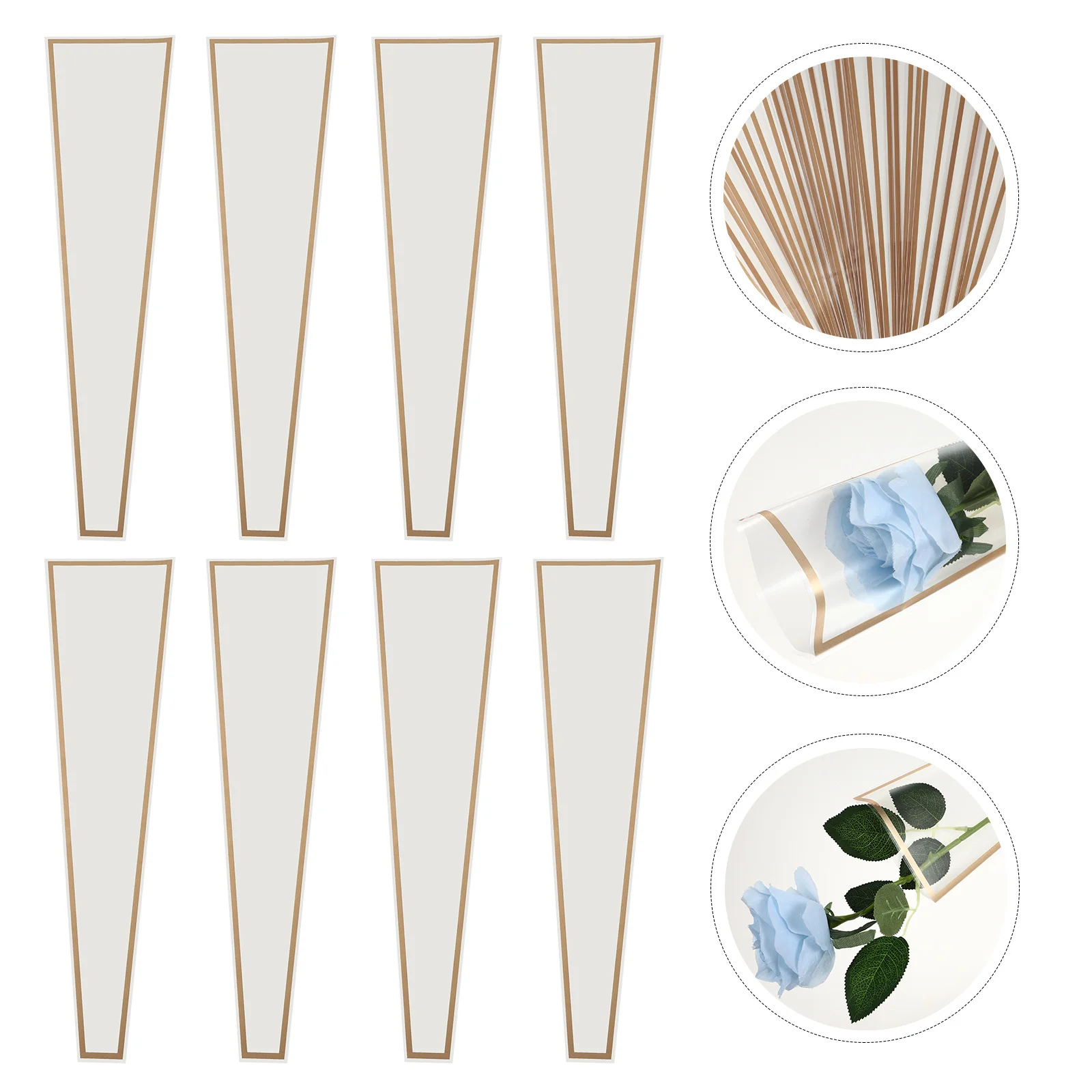 50 قطعة من أكياس الزهور للباقات وأكمام ملفوفة أنيقة سهلة الاستخدام في عيد الحب وأكمام زهور وعيد الميلاد وأكمام وردية واحدة