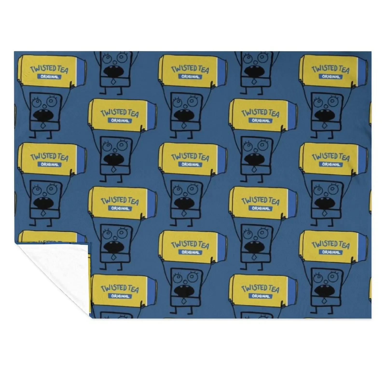 

Doodlebob twisted tea Throw Blanket Hairys Thins Retros Personalized Gift Blankets