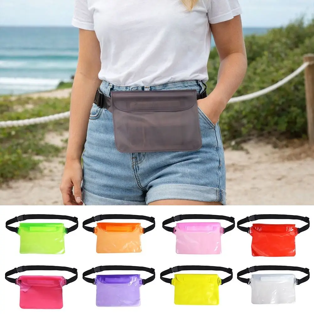 

Прозрачная водонепроницаемая поясная сумка с 3-слойной защитой, регулируемая, для подводного использования, для мобильного телефона, большая вместимость, многослойная герметизация