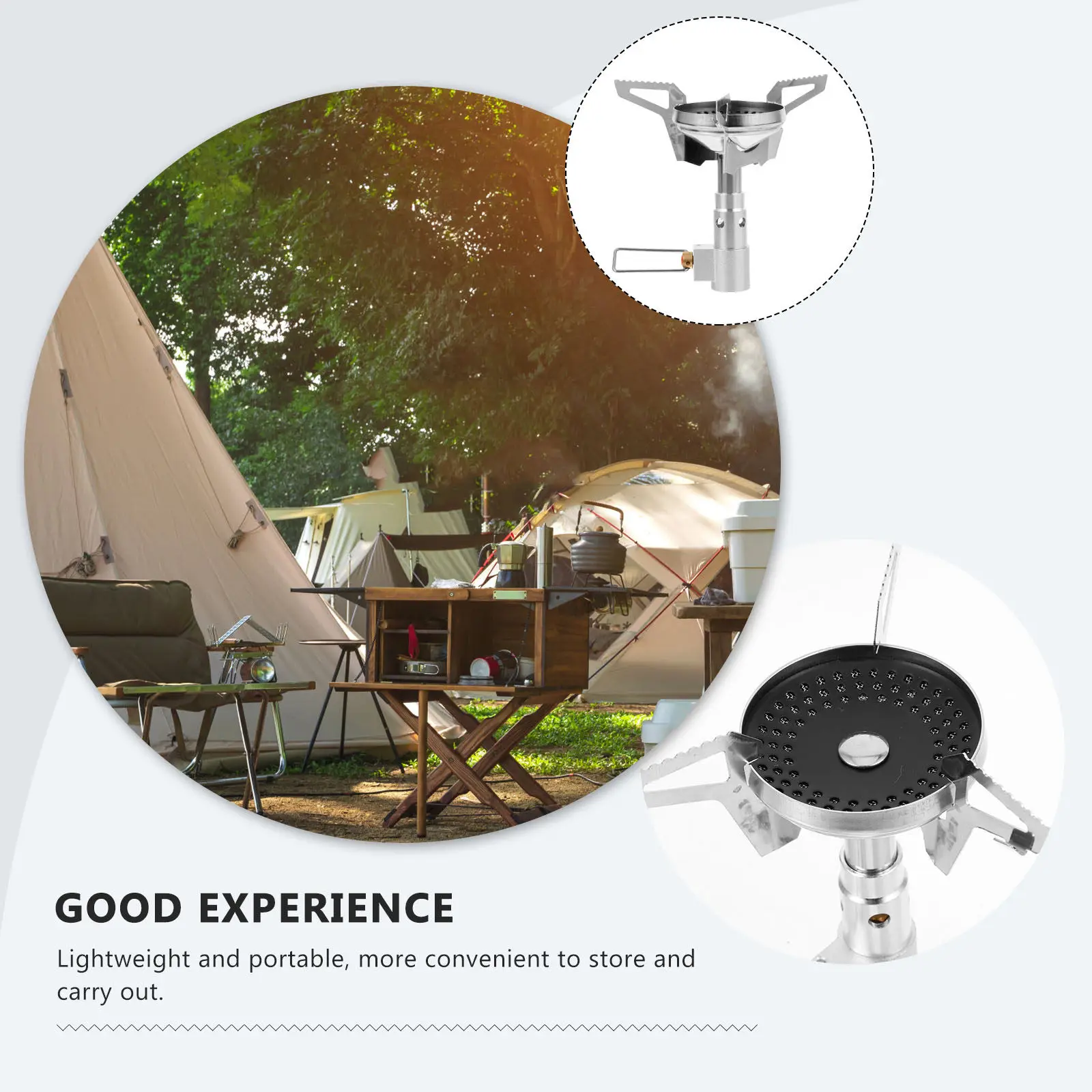 

Portable Tent Stove Detachable Metal Burning Stove Stainless Steel Outdoor Camping Heating Grilling Soup Cooking Bbq Supplies