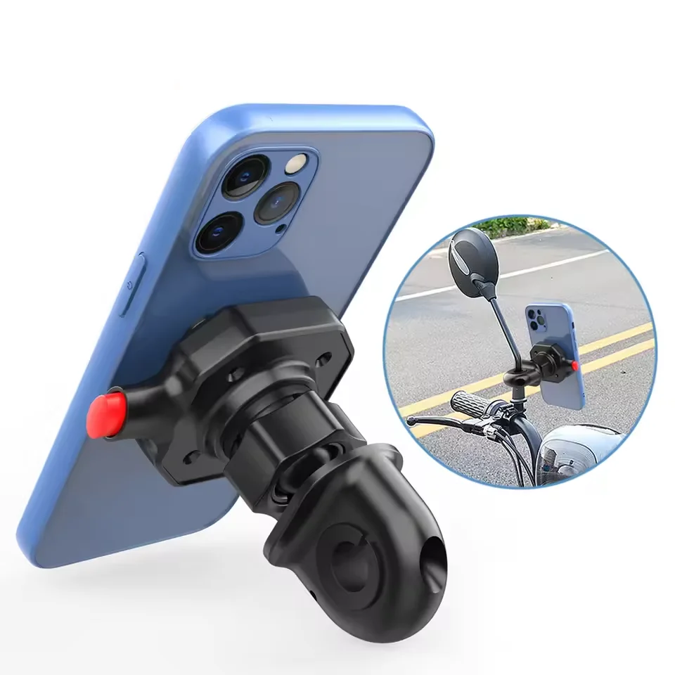 

Магнитный держатель для телефона, зеркало заднего вида для горного велосипеда, мотоцикла, крепление для телефона, противоскользящий быстрый замок, велосипедный кронштейн, аксессуары для велосипеда