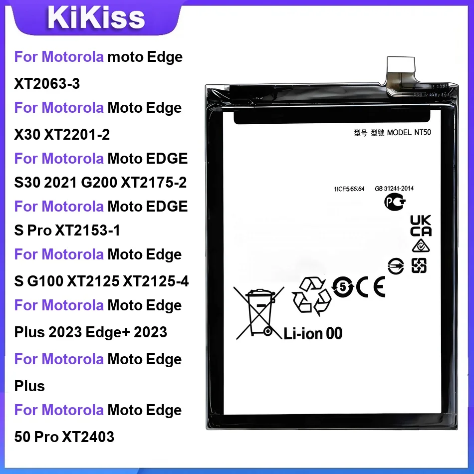 Battery For Motorola moto Edge XT2063-3 X30 S30 2021 S Pro S G100 Plus 2023 Plus 50 Pro 40 Neo XT2307-1 30/Ultra 2020 20/Lite