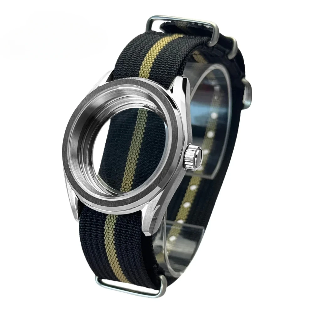 38 مللي متر PVD ل NH34 NH35 NH36 NH70 20bar ساعة الغوص حافة قطع مصقول ميلانو سوار جودة عالية الياقوت الكريستال #1