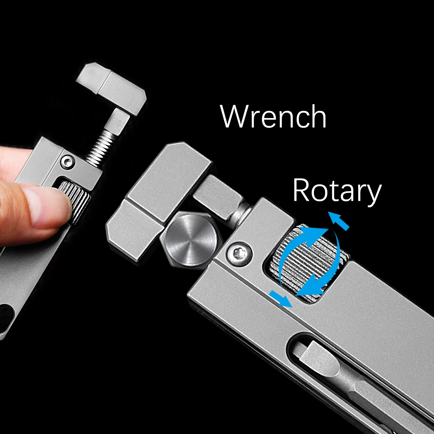 Titanium Alloy Screwdriver And Wrench Outdoor Portable Pocket Multifunctional EDC Tool Durable Metal Gray NEW