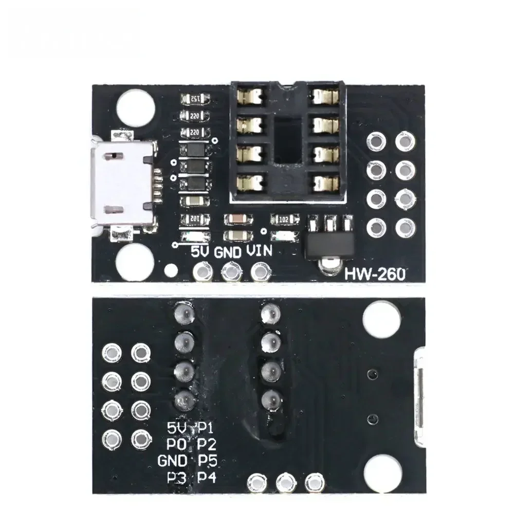 لوحة برمجة Micro USB ATtiny - وحدة تطوير الكل في واحد لـ ATtiny13A/25/45/85