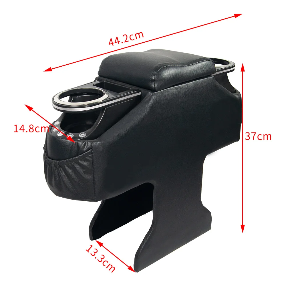 

Intelligent Library Factory Customized Universal Car Armrest Box Without Punching With Drink Holder And Heightening Pad Central