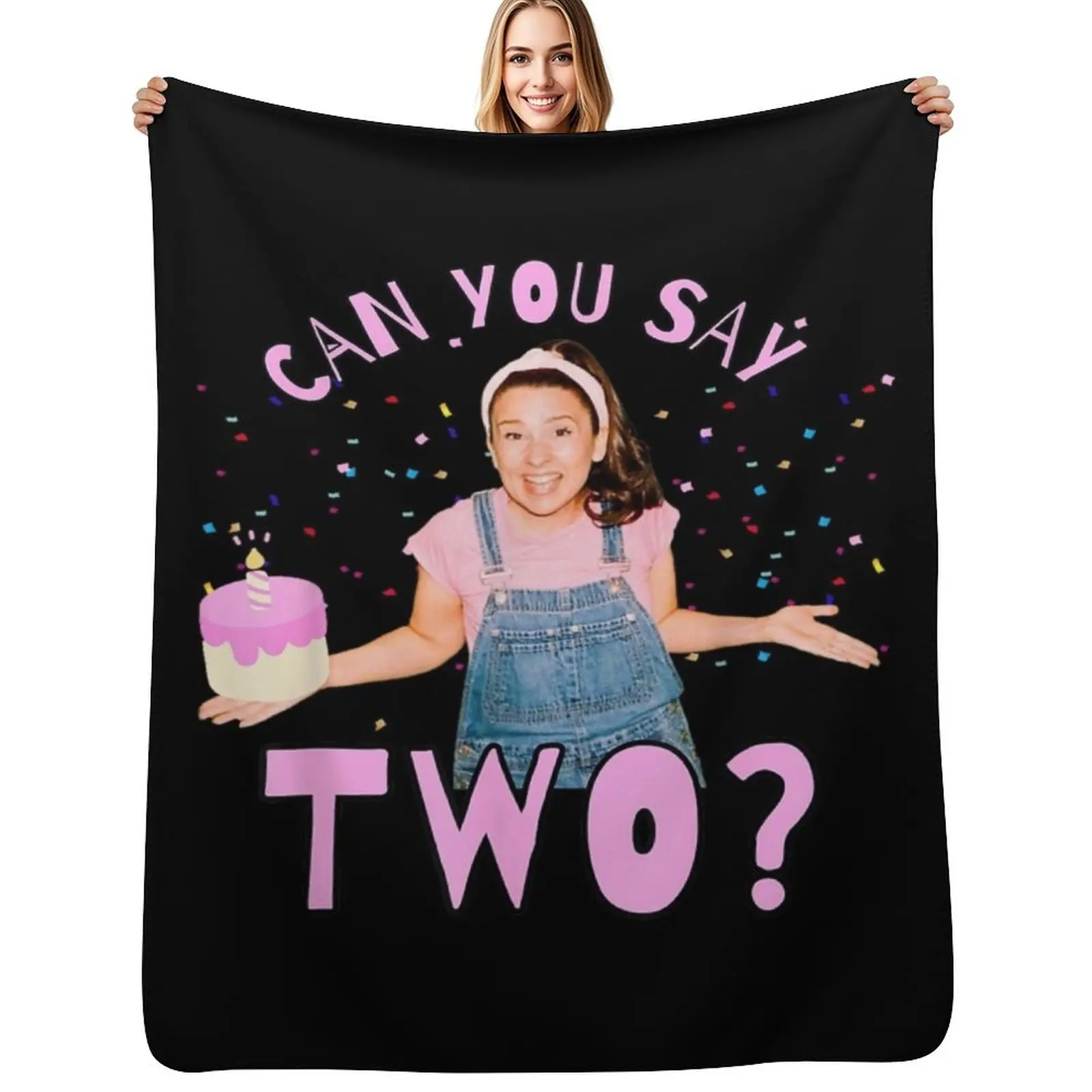 

Ms.Rachel Can you Say Two Ms Rachel Birthday Throw Blanket Thins Plaid on the sofa sofa bed Blanket