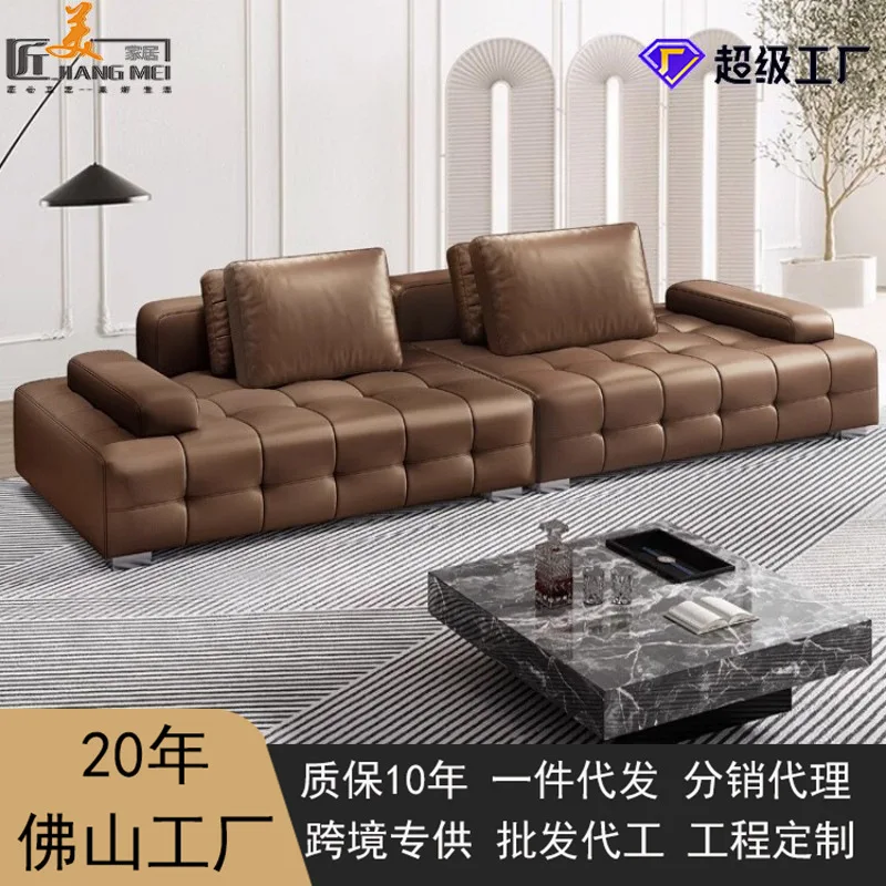 Sofa aus verdicktem Rindsleder