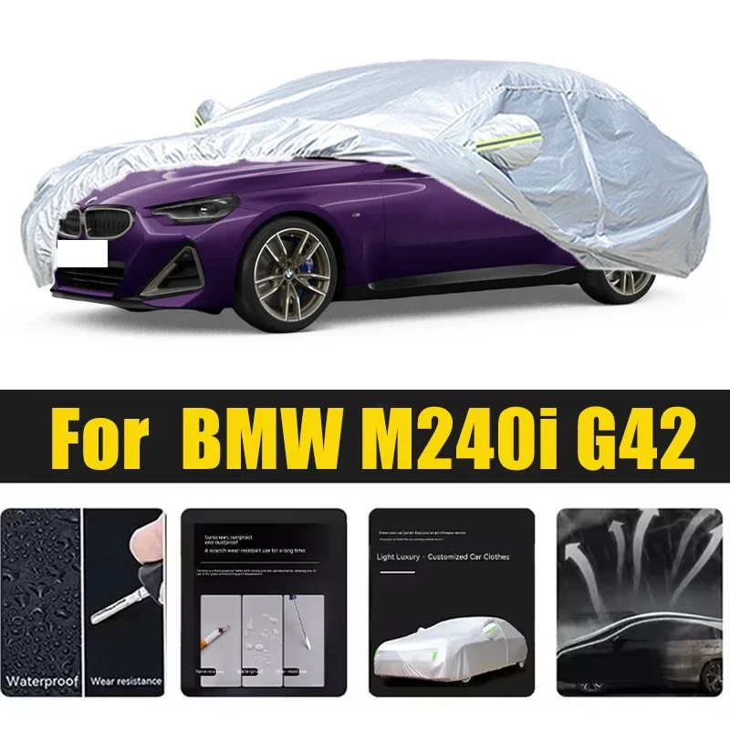 

For BMW M240i G42 Car Cover Outdoor Protection Covers Snow Sunshade Waterproof Dustproof Exterior UV Car Accessories Auto